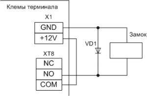 podklyucheniye elektromagnitnogo zamka