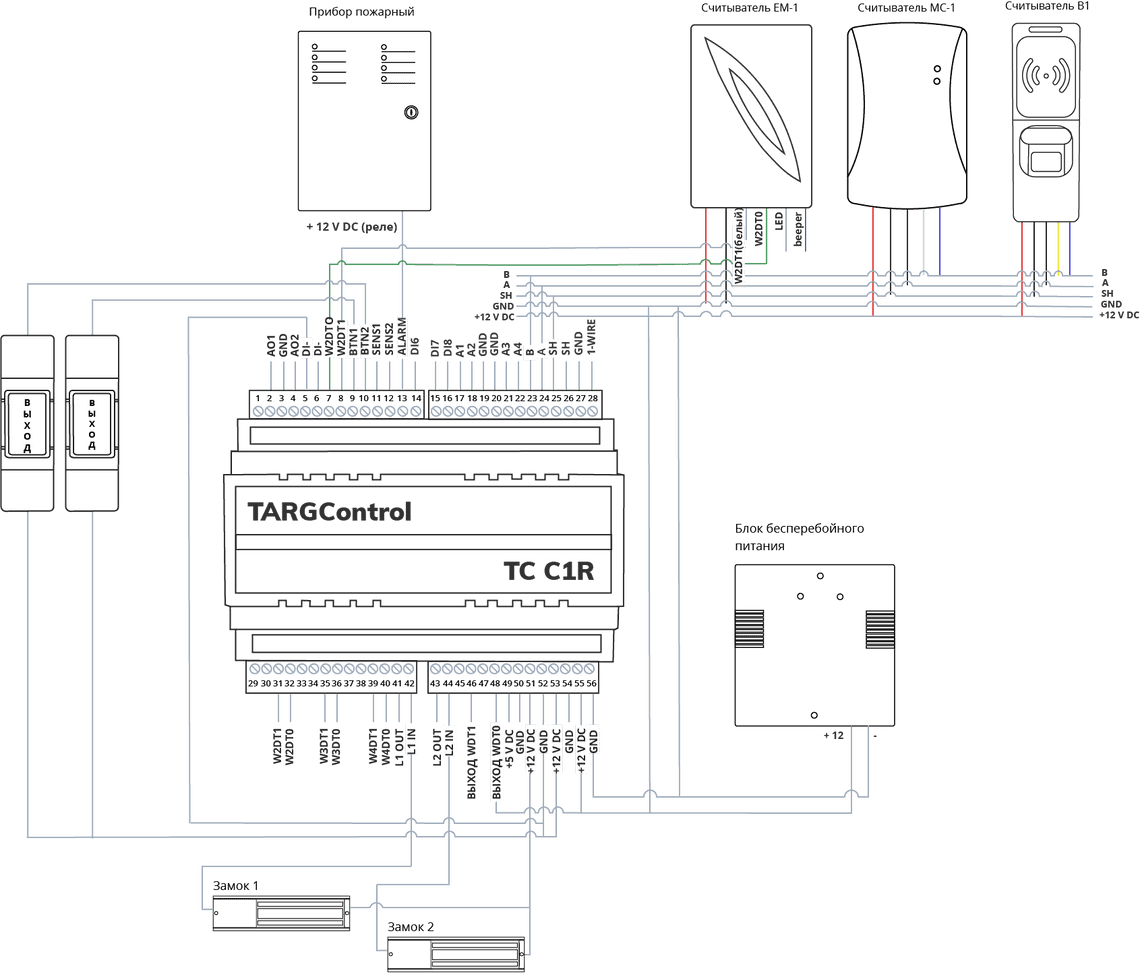 Схема подключения контроллера TC C1R